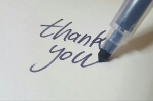 break free from negative thinking - thank you note